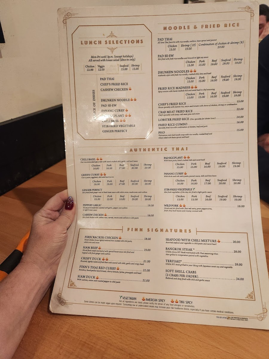 Wynn Thai Restaurant & Bar Menu - Image 5